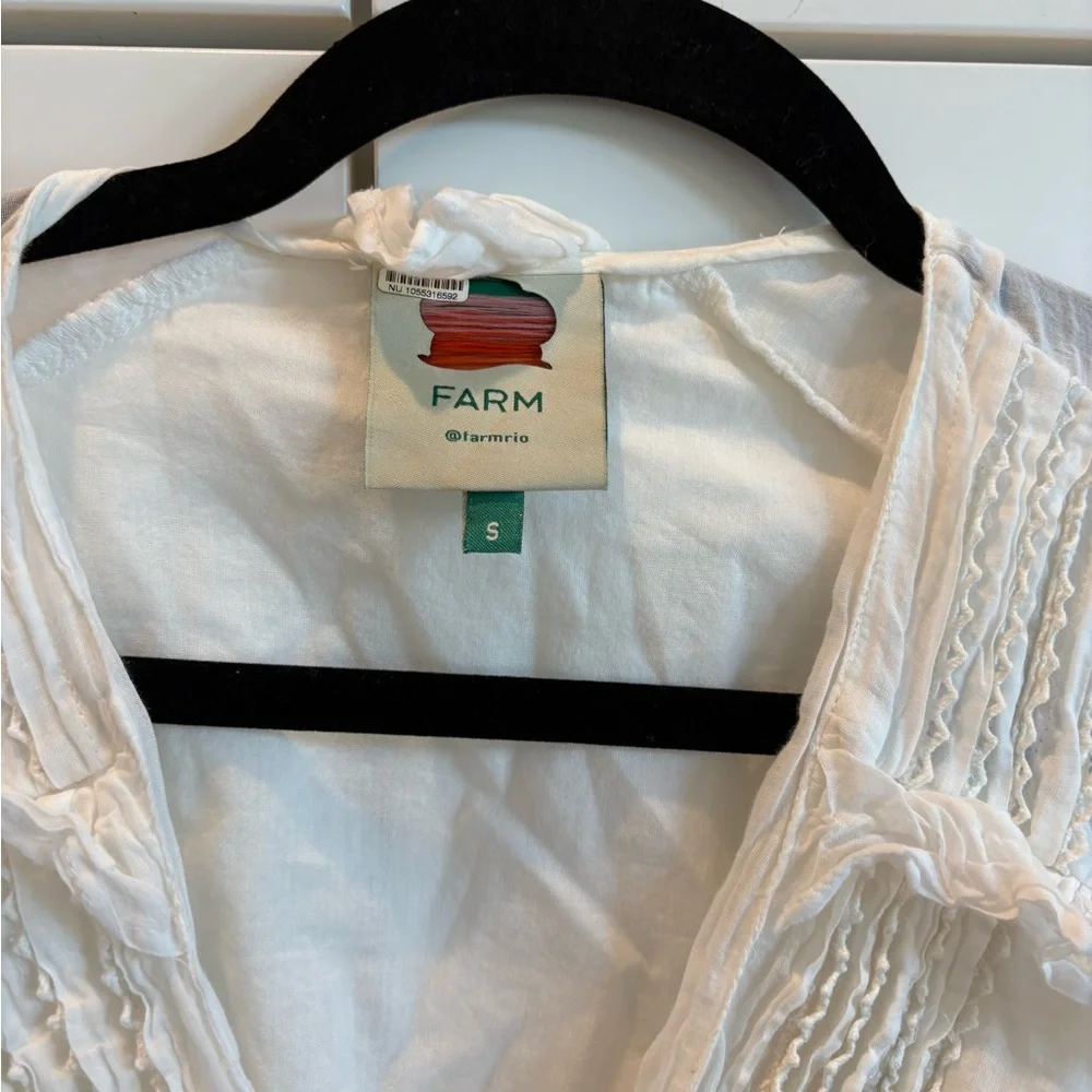 Farm Rio White Lace Wrap Blouse - Picture 2 of 5